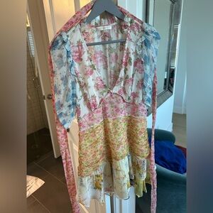 Loveshack Fancy Arlo Picnic Patchwork Dress